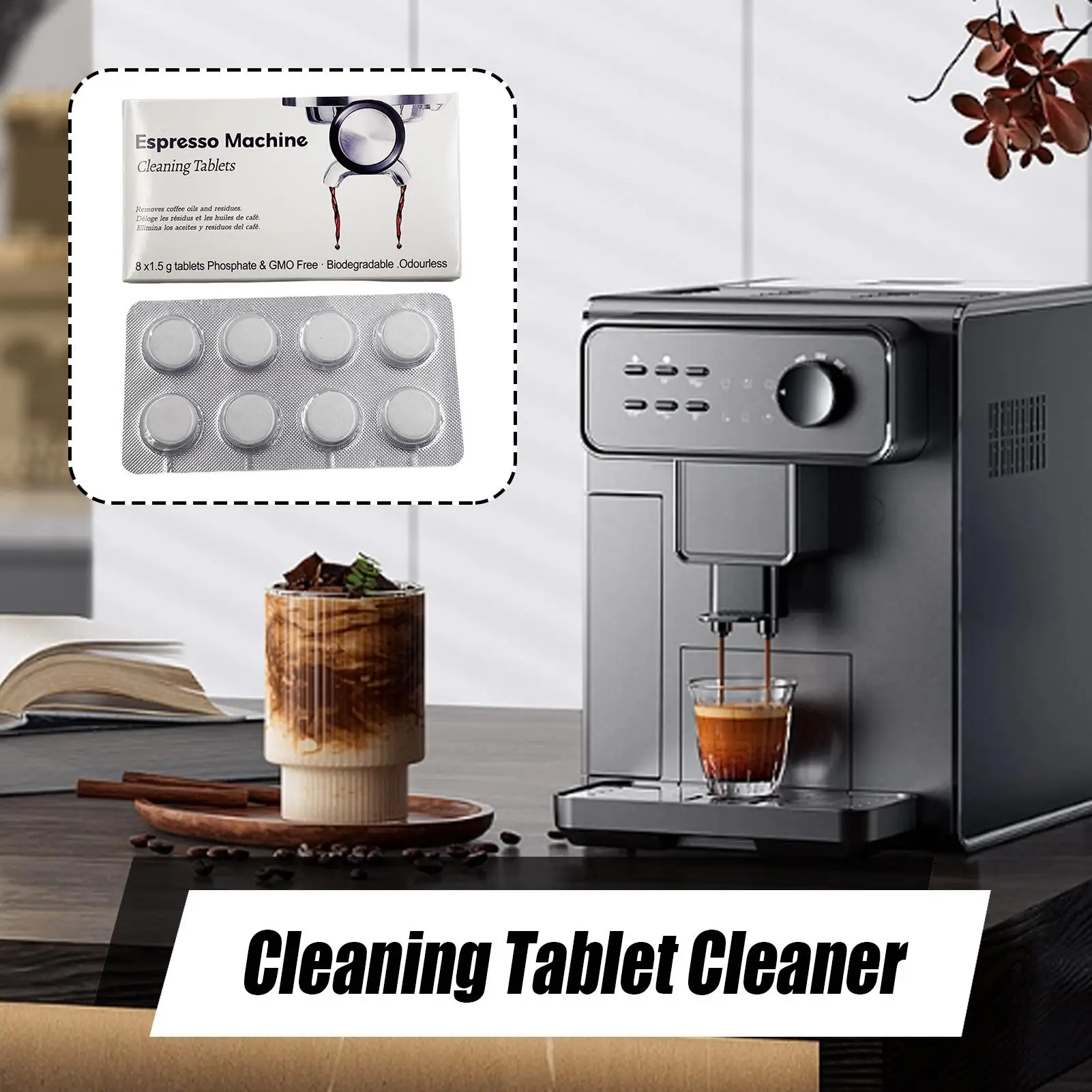 Backflush Tablet Cleaner - Reinigungstabletten für Espressomaschinen, Entkalkung, Rückspülung, Ölentferner,