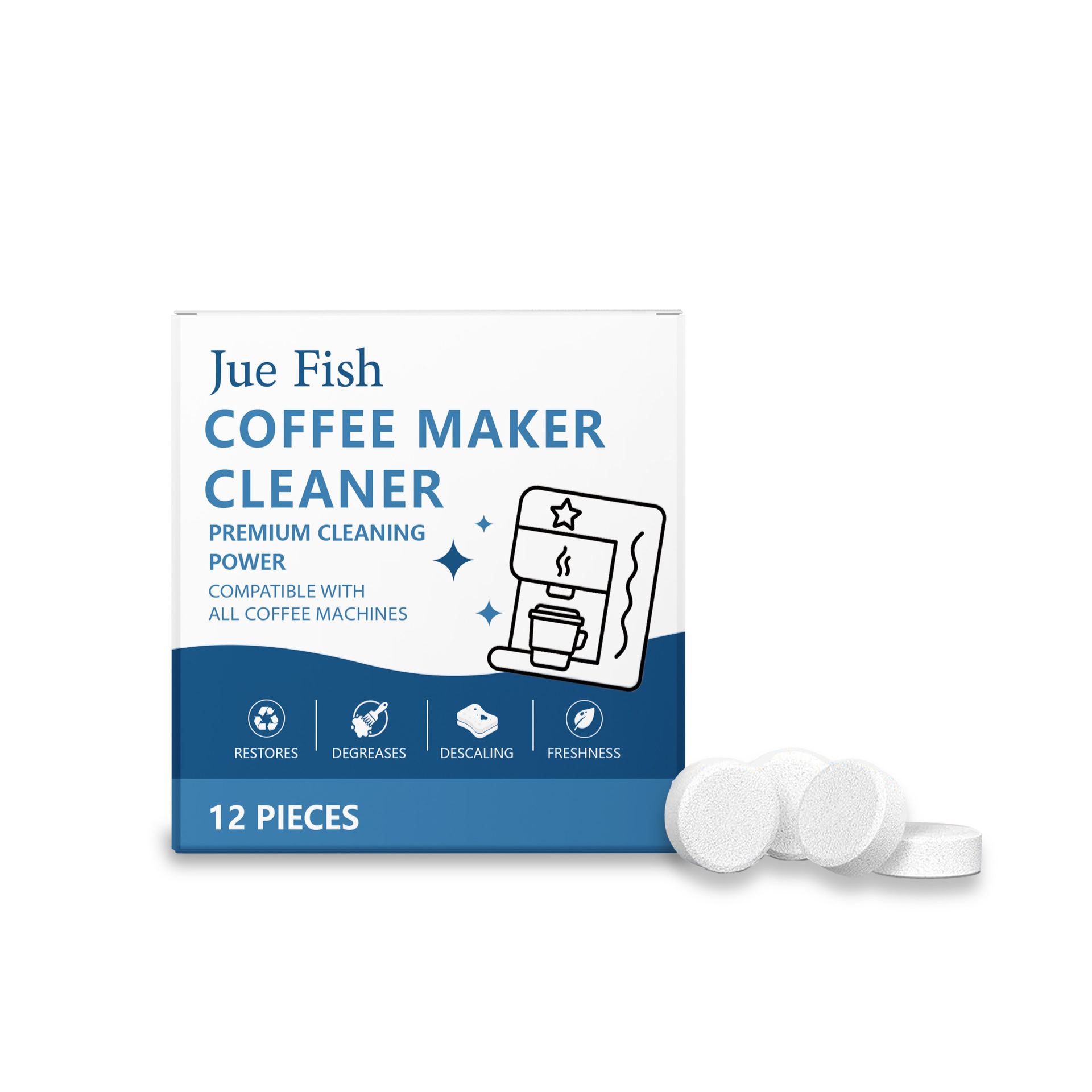 Backflush Tablet Cleaner - Kaffeemaschinen-Reinigungstabletten Effiziente Entkalkung Rückspülung Ölentfernung Espresso-Reiniger